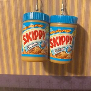 Mini Brands Skippy peanut butter earrings